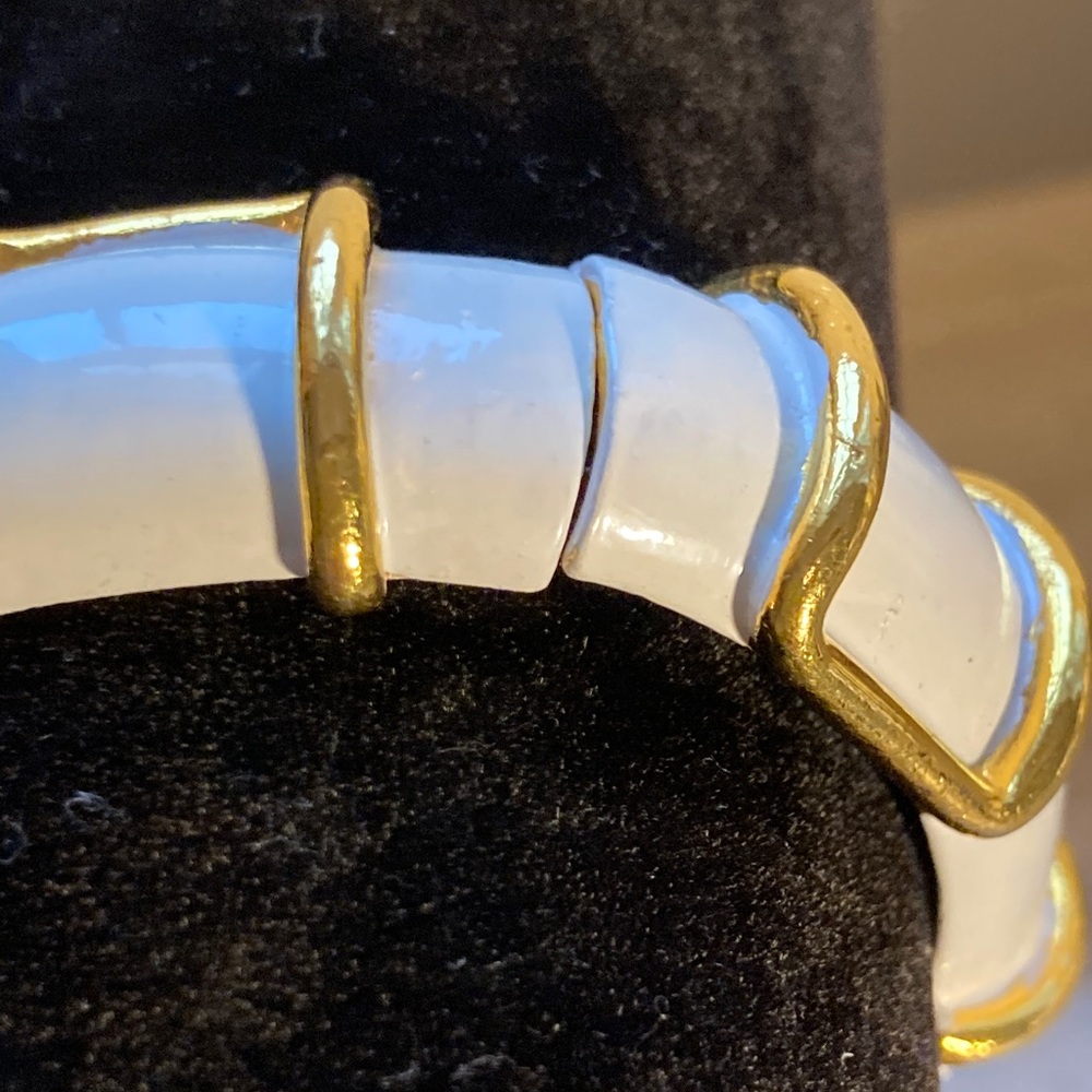 Original by Robert enamel clamper bangle bracelet white gold - Picture 15 of 16